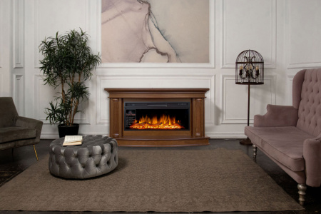 Каминокомплект Rome - Каштан с очагом Vision 42 LOG LED